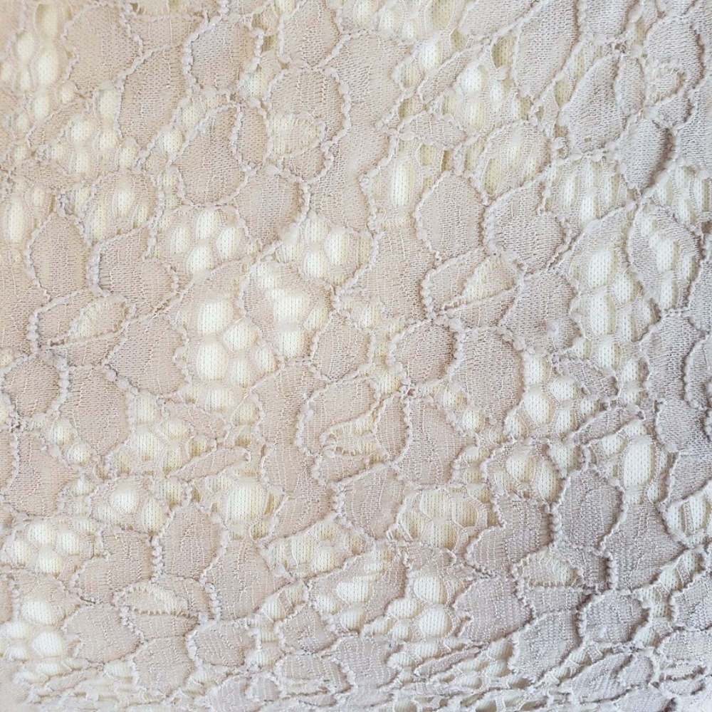 Romeo & Juliet Couture ~ Tan Lace Cap Sleeve Dress - Picture 2 of 3